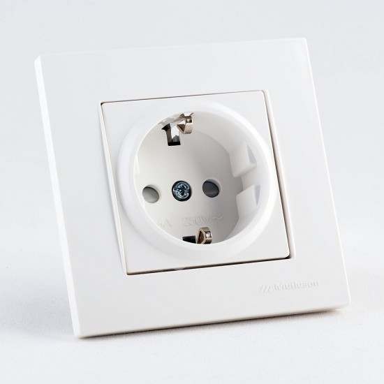 Wandcontactdoos Randaarde schuin