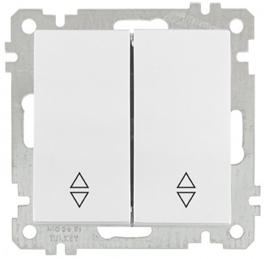 Dubbele wisselschakelaar serie Candela WIT